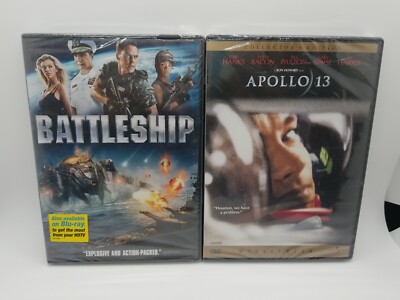 2 Action DVDs Apollo 13  (1995 Tom Hanks) & BATTLESHIP (2012 Rihanna) SEALED NEW