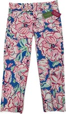 Lilly Pulitzer Women  s Luxury Capri Lucky Charm Flutter Blue Size 6 NEW With Tag