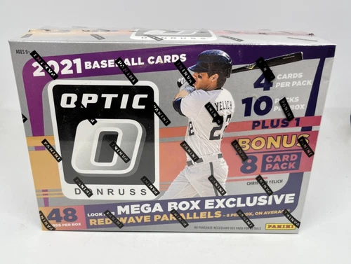 2021 Panini Donruss Optic Baseball Mega Box - New & Factory Sealed - Red Waves