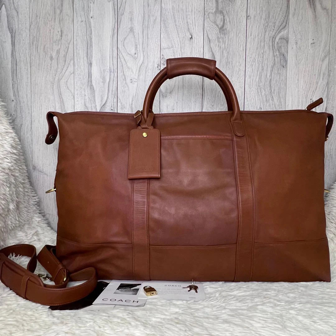 Regular price 140 000 yen 40cm 62cm Coach leather 2way Boston bag