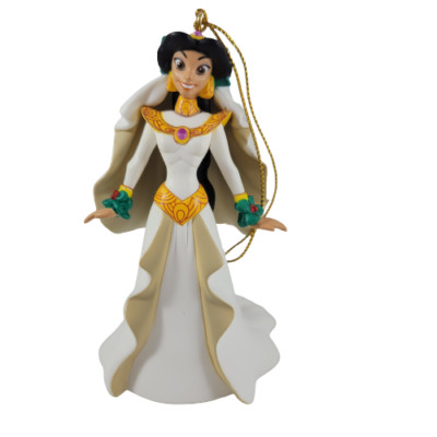 Vintage Disney Grolier Christmas Ornament Jasmine in White Dress Aladdin 1989