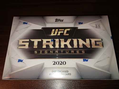 2020 Topps UFC Striking Signatures Box 1 autografo racchiuso per scatola - Foto 1 di 2