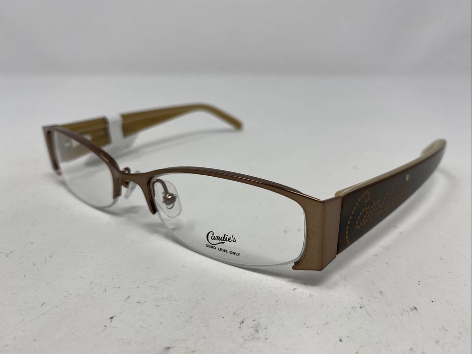 Marco de anteojos Candie’s C VIVIENNE BRN 50-17-135 de media montura de metal marrón/M96 Foto 2 de 4