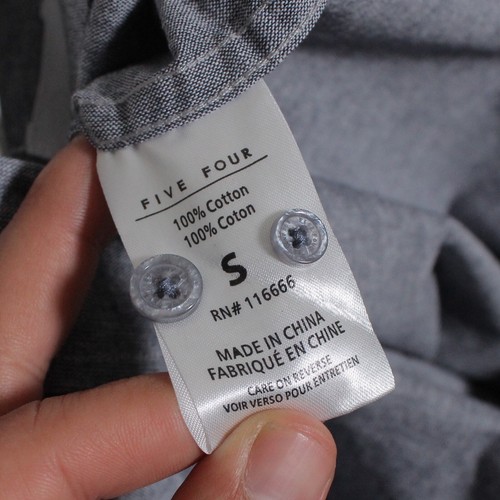 Five Four Ritual Dress Shirt Botton Down Mens S Small Long Sleeve Light Blue - Picture 12 of 14