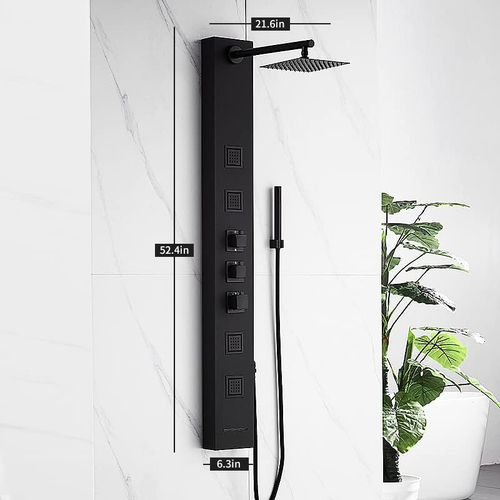 Square Rainfall Shower Head Panel System with Thermostatic,Stainless Steel High - Picture 2 of 6