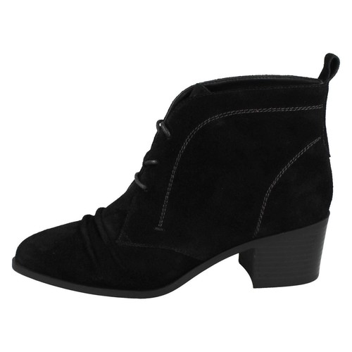 Oferta Mujer F5R0969 LEATHER COLLECTION Cordones ante Negro Botas de Piel - Imagen 2 de 8