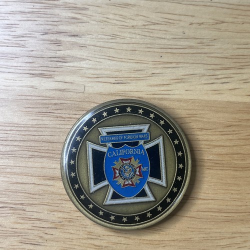 US Military Challenge Coin Lot of 4 VFW California Ladies Auxiliary Noble Eagle - Picture 4 of 9
