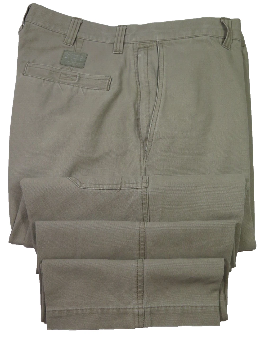 Columbia Mens Cotton Granite Cloth Taupe Outdoor Fishing Slacks Pants Size 36x30