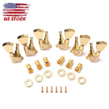 Gold Plated Guitar String Tuning Pegs Tuners Machine Heads 3R3L for LP SG