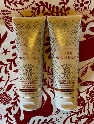 BATH & BODY WORKS PURE WONDER BODY CREAM 8 OZ. LOT OF 2, NEW!