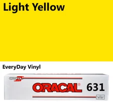 12"x5'- Light Yellow - Matte Oracal 631 Exhibition CAL Vinyl Roll Adhesive Vinyl