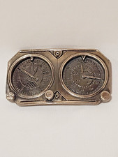 Vintage Great American Belt Buckle Co Airplane Cockpit Instrument LTD 1979 READ