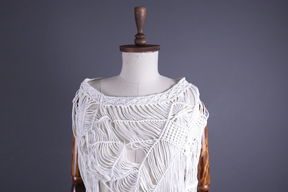 Camisa Top Denim & Supply Ralph Lauren Blanca Encaje Sin Mangas Talla L Foto 2 de 4