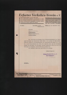 ERFURT, Brief 1932, Erfurter Verkehrs-Verein e. V.