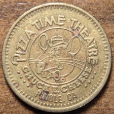 1981 Pinole, California CA Chuck E. Cheese Pizza Time Theatre Amusement Token