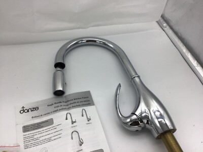 DANZE D454446 BELLEFLEUR PULL DOWN KITCHEN FAUCET, SINGLE HANDLE, POLISHED CHROM