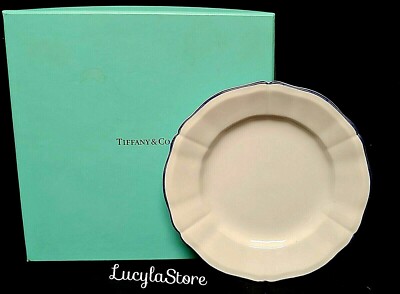 TIFFANY & CO Pagoda made in France Bread Butter Dish Plate White