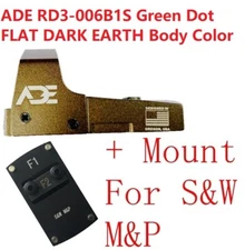 ADE TAN/FDE RD3-006 GREEN Dot Sight+Plate for SW Smith Wesson MP Shield M&P M2.0