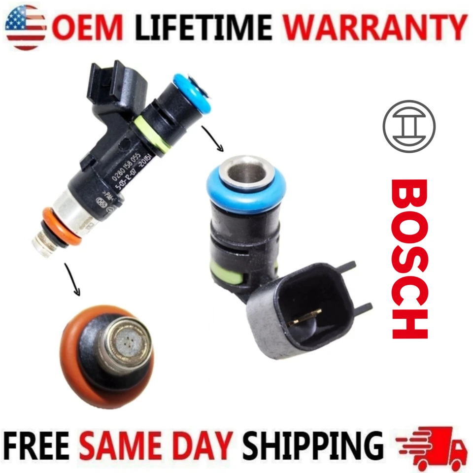 Inyectores de combustible BOSCH 4 orificios actualización x6 para Mazda Ford Mercury Land Rover 2005-11 Foto 3 de 4