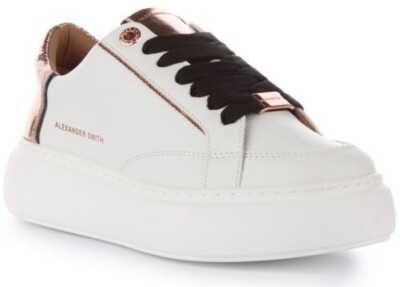 ALEXANDER SMITH Eco Vegan Schnürer Damen Trainer Weiß EU 36-42