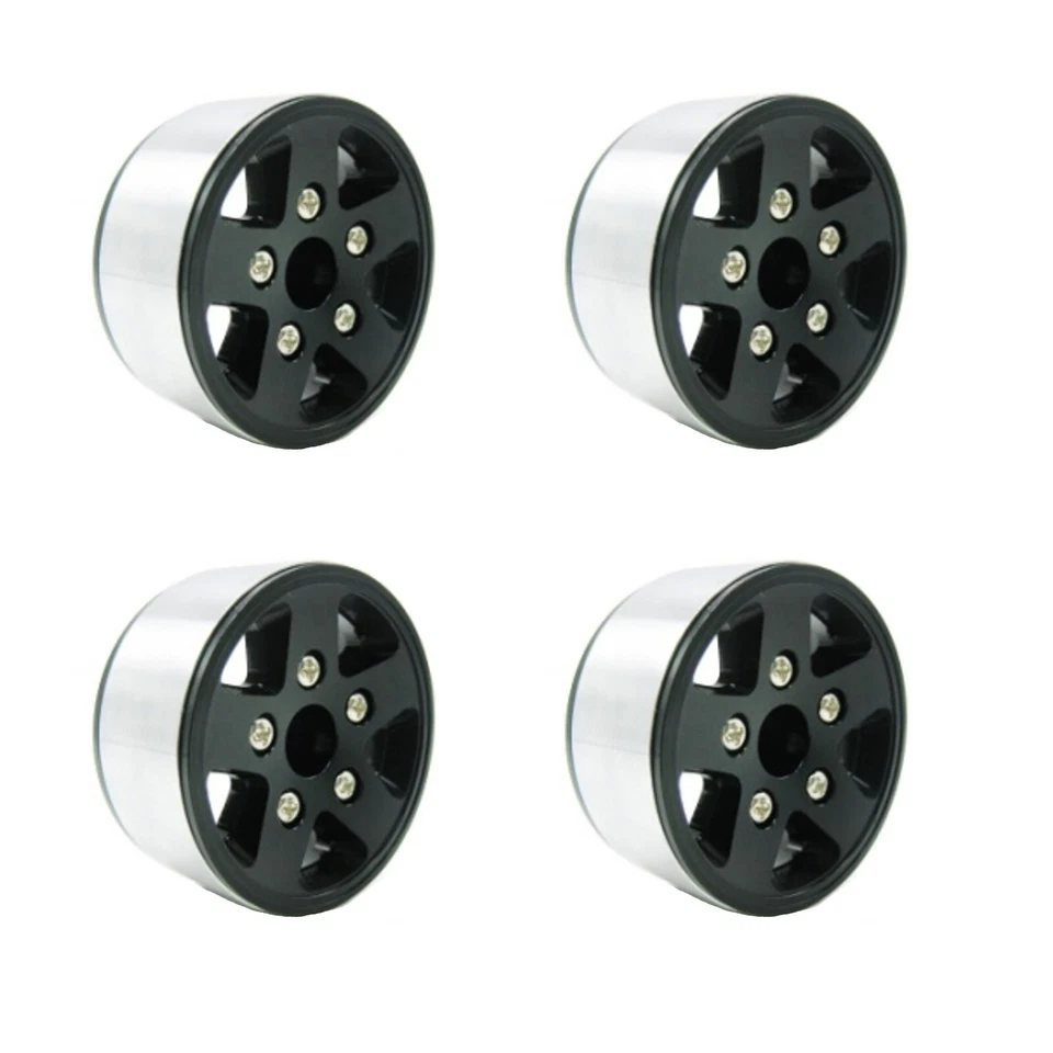 1/10 1.9" Alloy beadlock RC Crawler Car Wheels Rims Set 4Pcs fits FOR SCX10 CC01 - Image 3 of 4