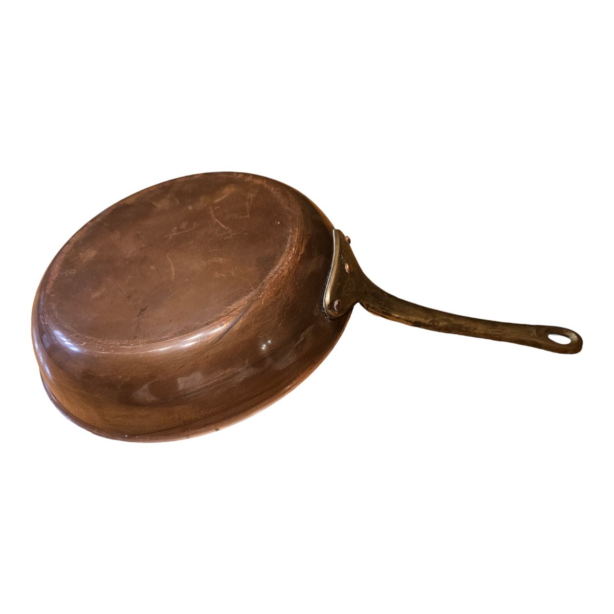 Vintage ODI Copper & Brass handled Skillet Fry Pan Made in Korea