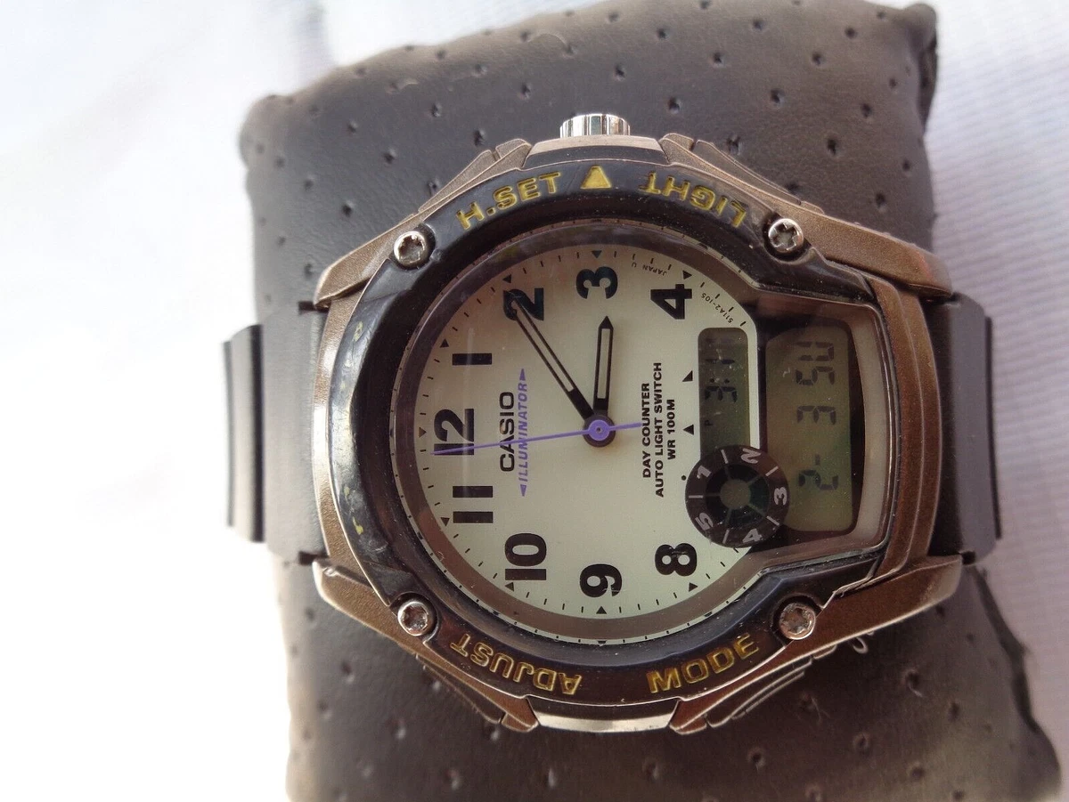 RARE VTG CASIO ILLUMINATOR FT 620 ANALOG DIGITAL 10 ATM QUARTZ