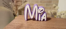 MIA PERSONALIZE DISNEY NAME PLATE SIGN CUSTOM DOOR TAG FONT WALL BEDROOM PURPLE