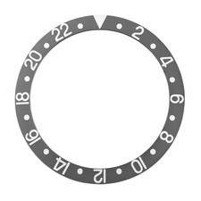 INSERTO LUNETTA PER ROLEX GMT MASTER I II 16700 16710 16713 16718 16760 GRIGIO ARGENTO