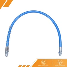 Grease Gun Hose 20" 10000 PSI Spring Flex High Pressure Quick Release Blue