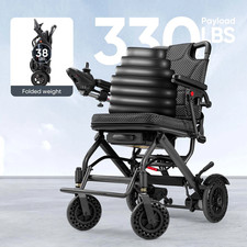 Lightweight 38Lb Foldable Electric Wheelchair Intelligent 300Lb All Terrain New