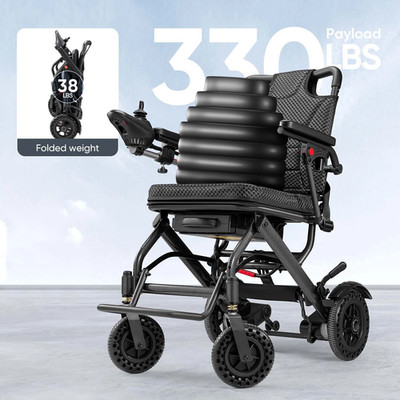 Lightweight 38Lb Foldable Electric Wheelchair Intelligent 300Lb All Terrain New