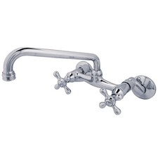 Kingston Brass KS200M 1.8 GPM Widespread Bridge Kitchen Faucet - - Chrome