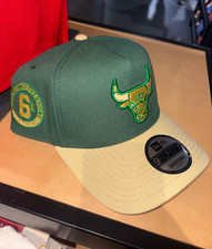 NEW ERA Chicago Bulls 6 X CHAMPIONSHIPS PATCH 2-Tone Green Cream HAT