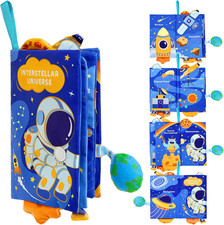 Montessori Baby Cloth Books, High Contrast Sensory Toy, 6-12 Months