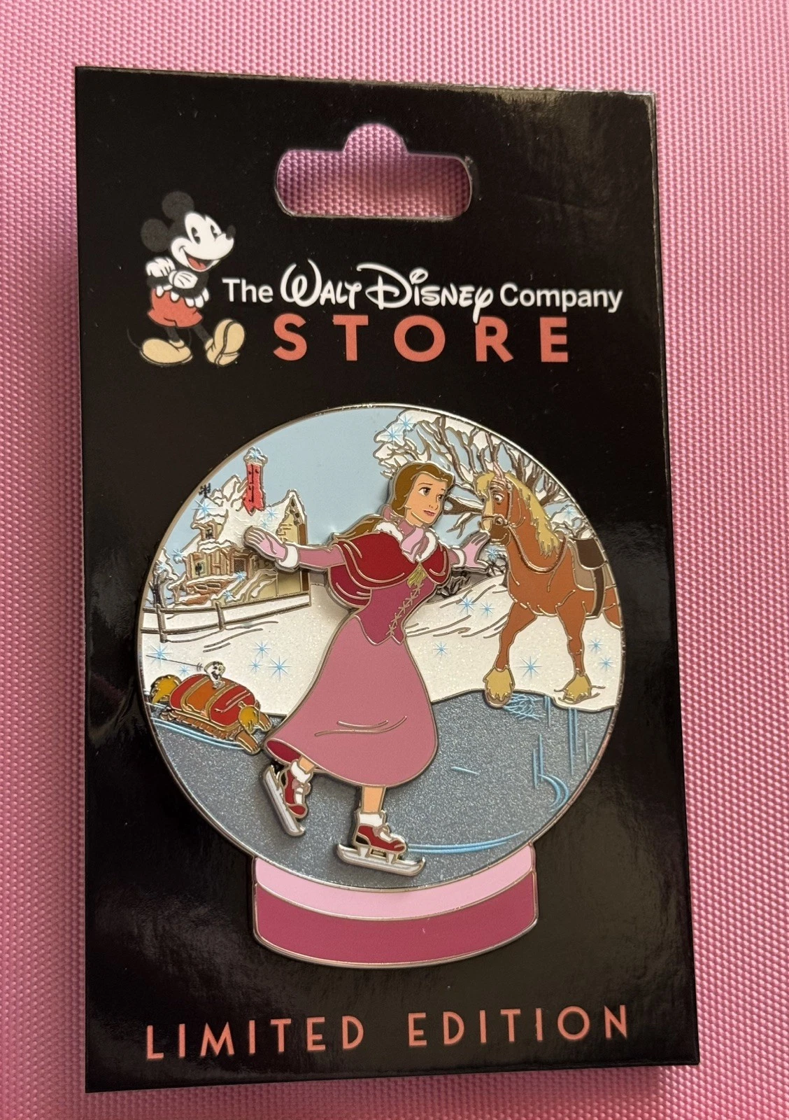 Disney DEC WDCS Winter Memories 2025 Snow Globe Pin Belle Beauty Beast LE400