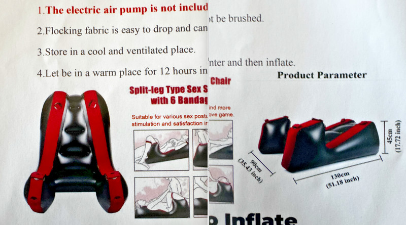 Inflatable Sex Sofa, Couples Sex Furniture for Bedroom, Body Support Cushion