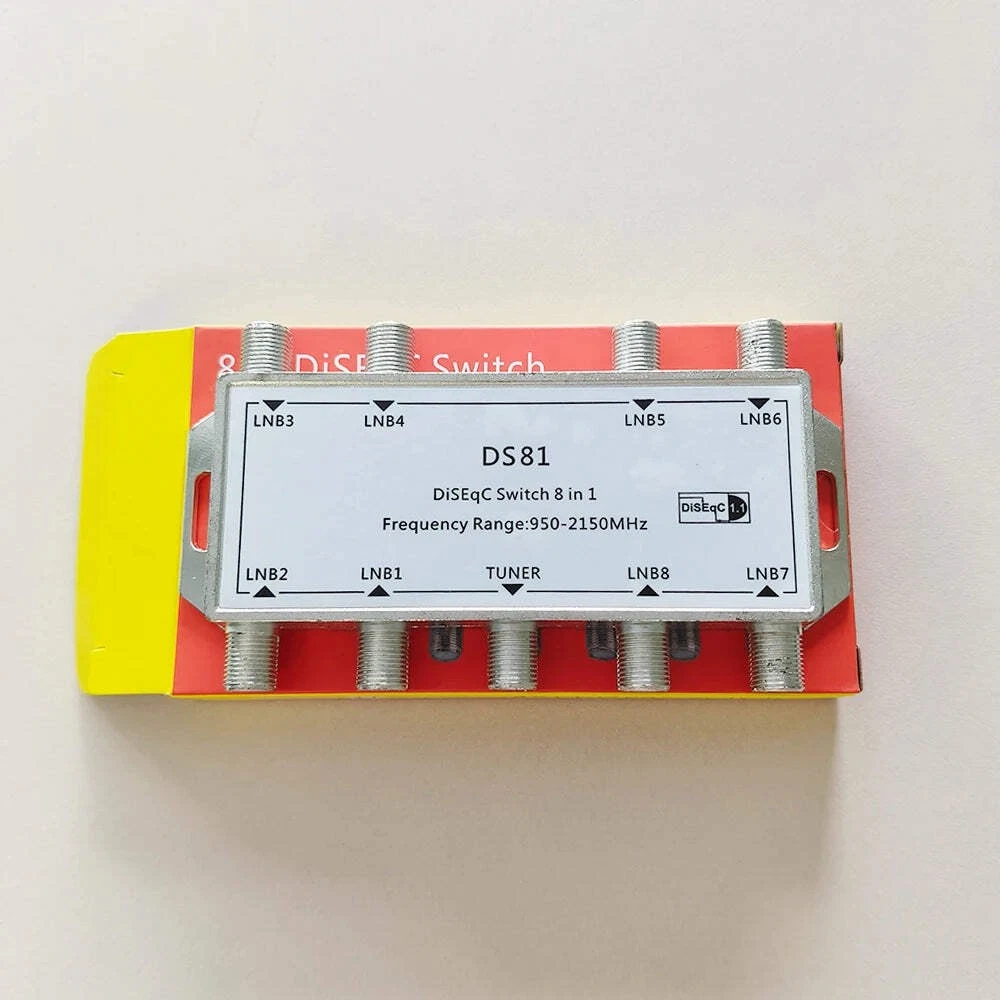 Nuevo Interruptor DISEqC Impermeable 4/8x1 FTA Multi-Interruptor para Receptor de Satélite