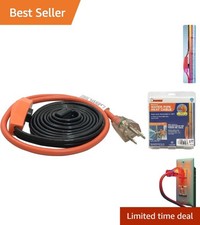 Automatic Electric Heat Kit Heating Cables, 6 Feet, Black