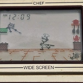 Nintendo Game & Watch Chef Vintage 1983 Clock