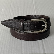 Overland Brown Genuine American Bison Leather Belt - Made in USA - Men's Size 34
