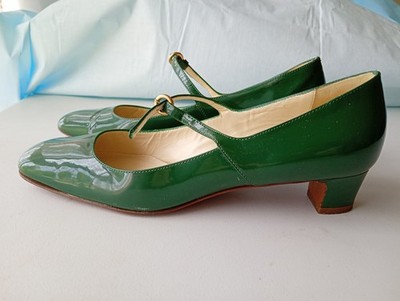 Miu Miu Green Patent Leather Mary Jane Heels EU 38.5 (AU 7.5–8) | eBay