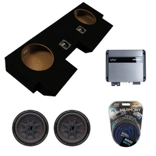 10" 4 Ohm 400 Watts Subwoofer w/ 1-Channel Amplifier and Dual 10" Sub Box