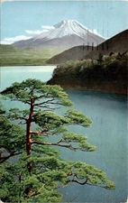 Mt. Huzi, Lake Motosu, Japan, Lake Motosu, California, Postcard