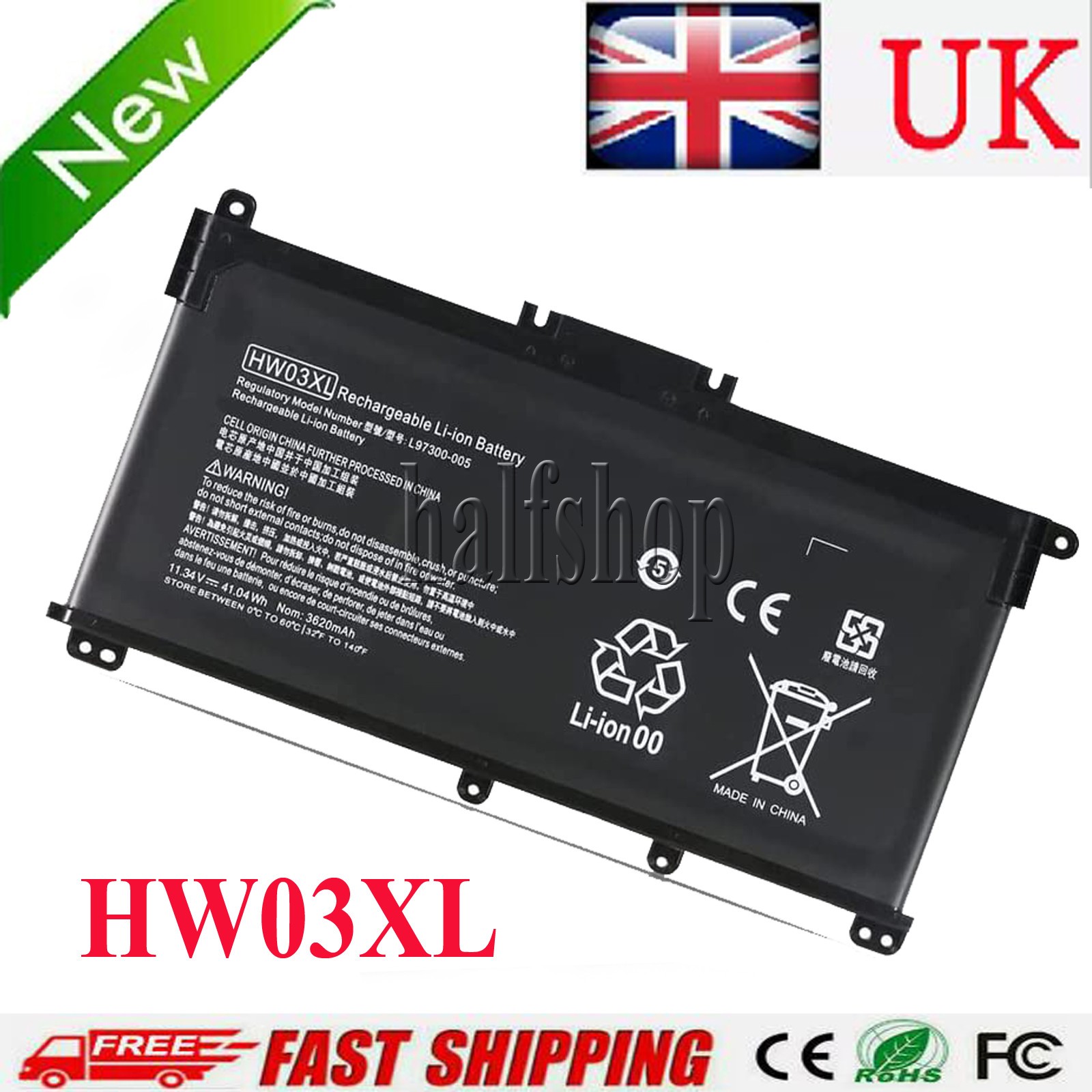 HW03XL Laptop Battery for HP 255 470 G8, HP 240 245 250 255 G9 Series, HW03041XL