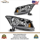 For Honda Accord 4-Door Sedan 08-12 Black Housing Headlights Assembly Pair