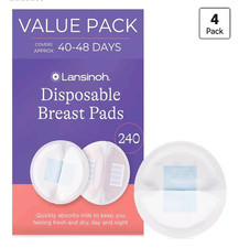 Lansinoh Disposable Nursing Pads 240 Count Value Pack, White