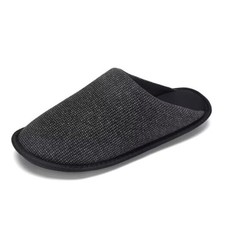 Mens House Slippers Soft Cozy Bedroom Slippers 11-12 Black-1