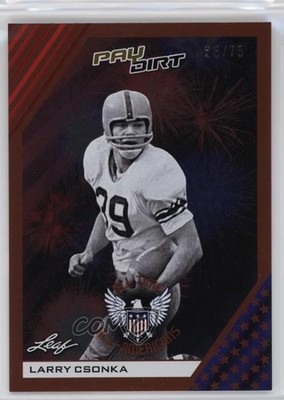 2026 Leaf Paydirt All Time All-Americans Orange /75 Larry Csonka #AB-27 HOF 17uv