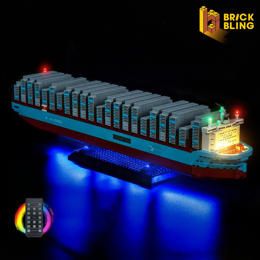 BrickBling LED Light for LEGO Maersk Dual-Fuel Container Vessel 40955 (Remote)